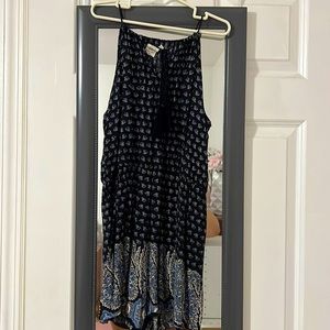 Black printed romper